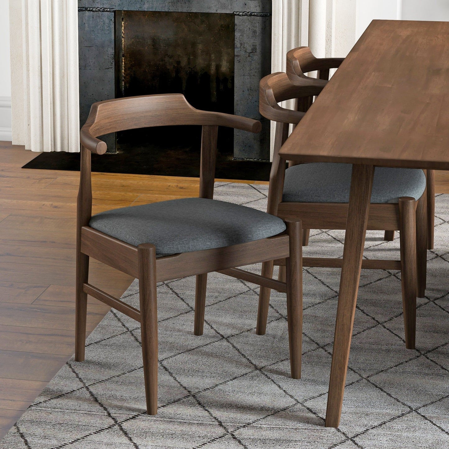 Dakota - Mid-Century Modern Velvet Dining Chair (Set of 2)