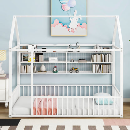 House Frame With Fence And Shelves