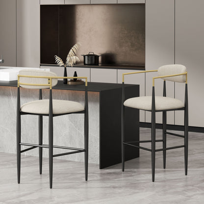 Counter Height Upholstered Barstools (Set of 2)