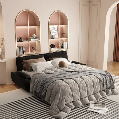 Pull Out Sleeper Sofa Bed, 3 In 1 Multi Functional