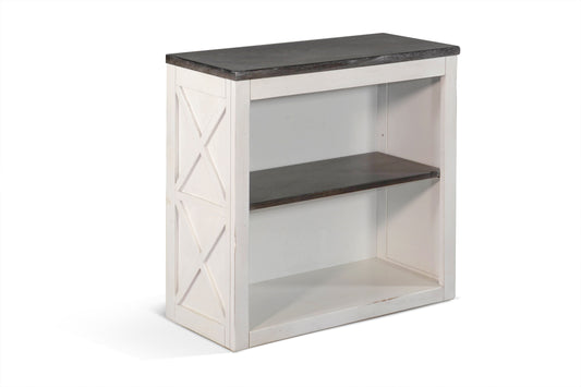 Carriage House - 30" Bookcase / Desk Base - White / Dark Brown