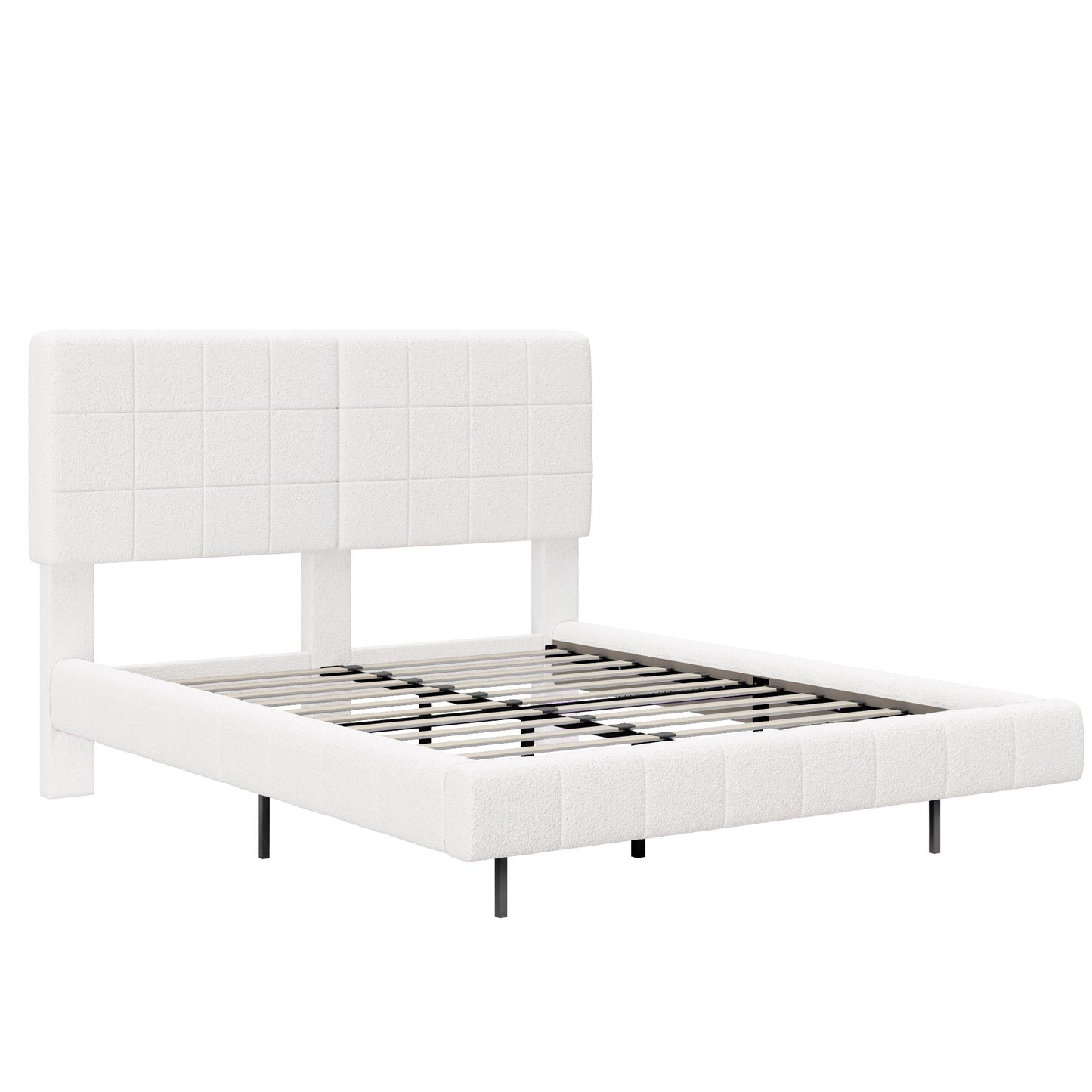 Floating Bed With Light, Soft Touch Surface