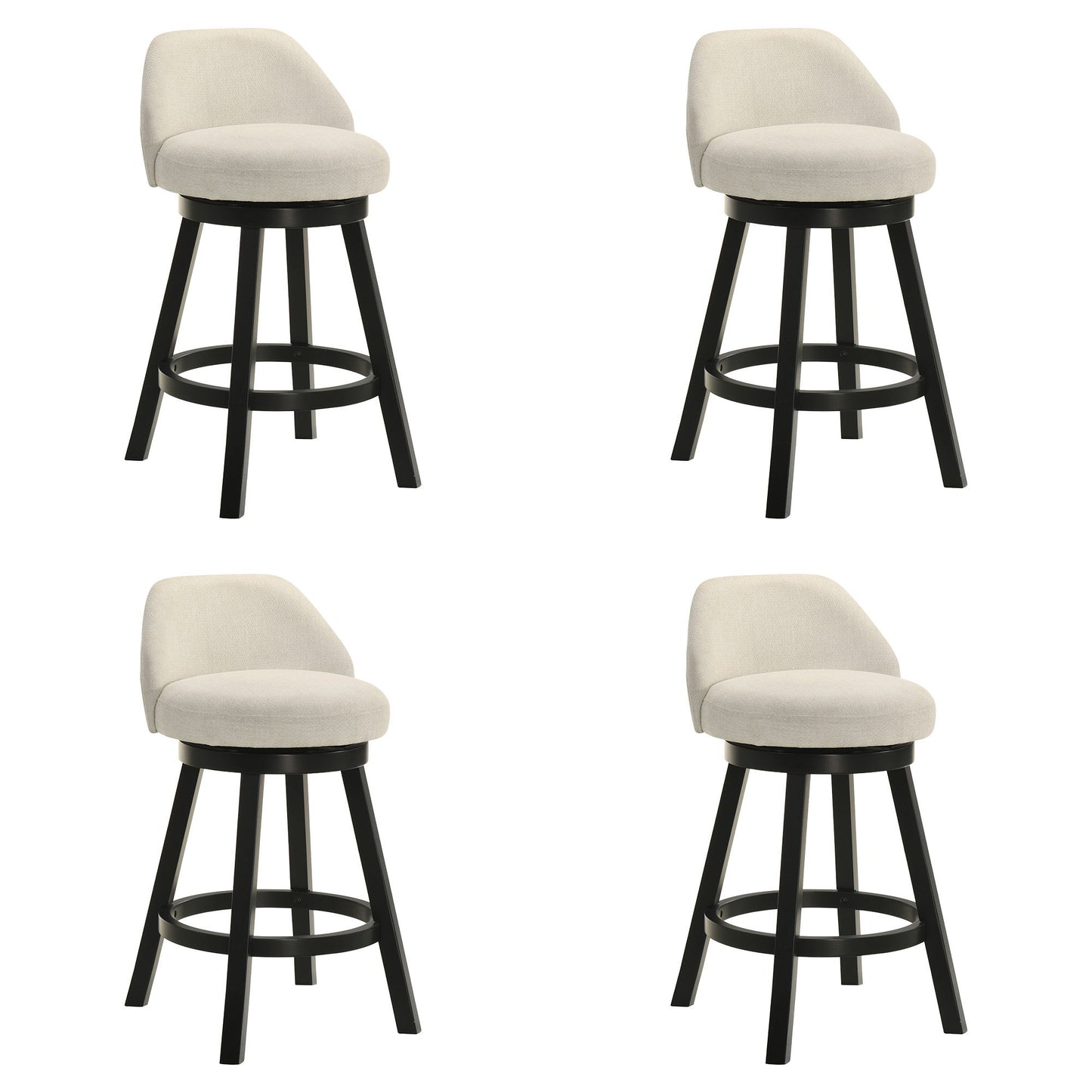 Erika - Modern Transitional Swivel Wood Counter Height Kitchen Bar Stool