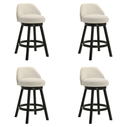 Erika - Modern Transitional Swivel Wood Counter Height Kitchen Bar Stool