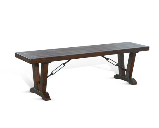 Homestead - Bench With Turnbuckles - Tobacco Leaf