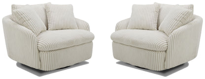 Boomer - Large Swivel Chair with 2 Pillows