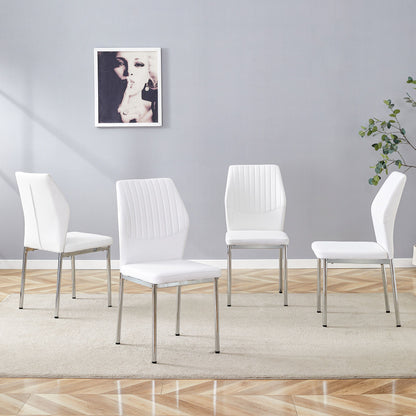 Luxury Simple High Resilience Dining Chair With Metal Legs