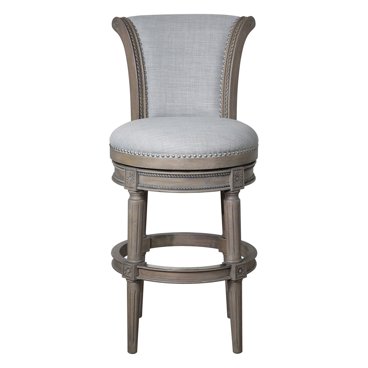 Swivel Barstool With High-Back
