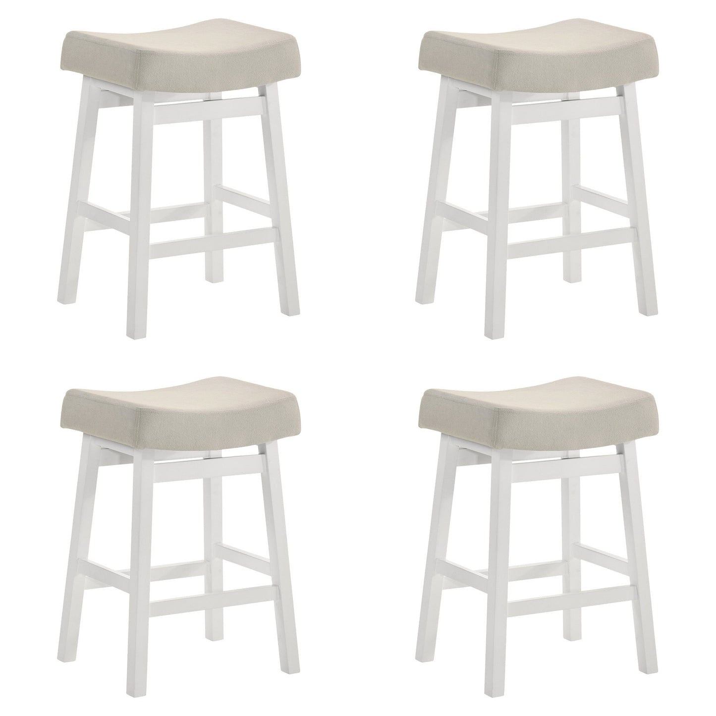 Lenon - Modern Farmhouse Wood Counter Height Kitchen Bar Stool