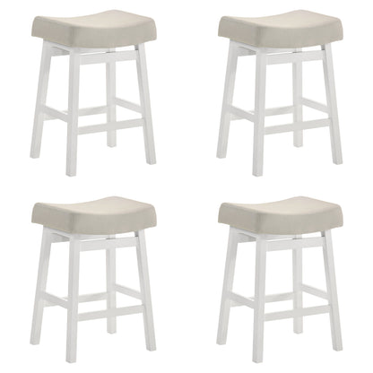 Lenon - Modern Farmhouse Wood Counter Height Kitchen Bar Stool