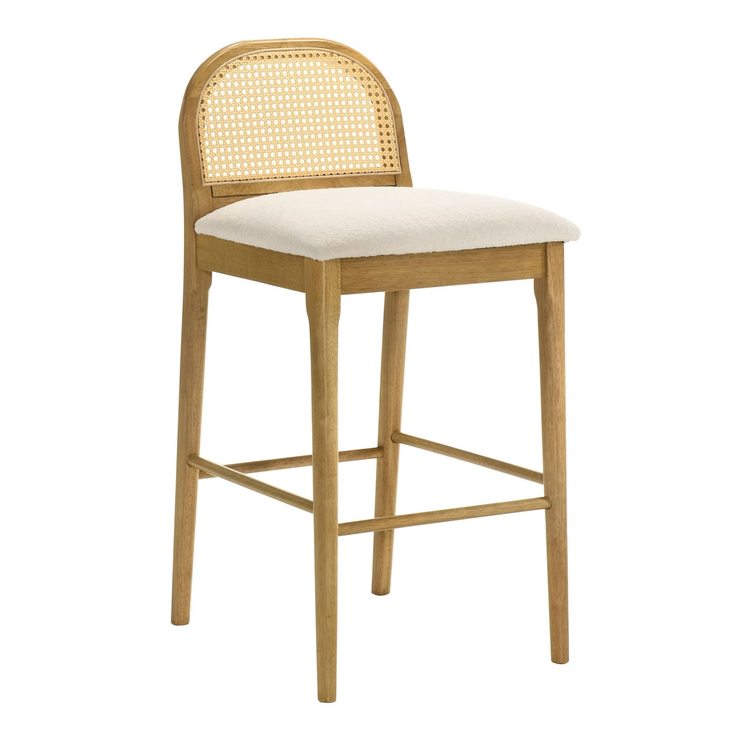 Lucio - Modern Farmhouse Wood Bar Height Kitchen Bar Stool