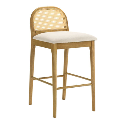 Lucio - Modern Farmhouse Wood Bar Height Kitchen Bar Stool