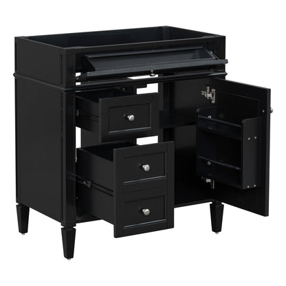 Bathroom Vanity With 2 Drawers And Tip-Out Drawer, Storage Cabinet