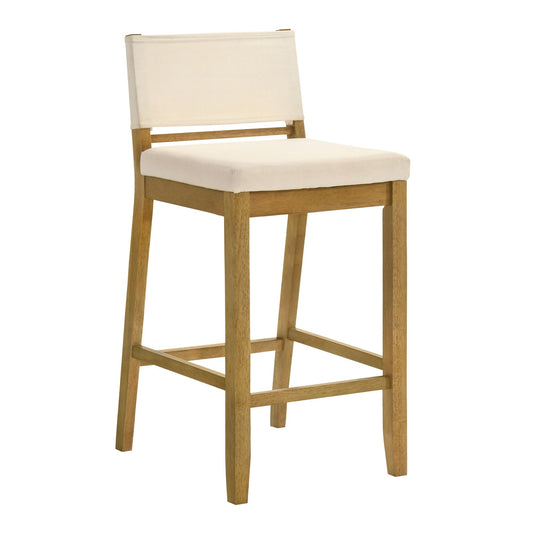 Yaneli - Contemporary Natural Wood Counter Height Kitchen Bar Stool
