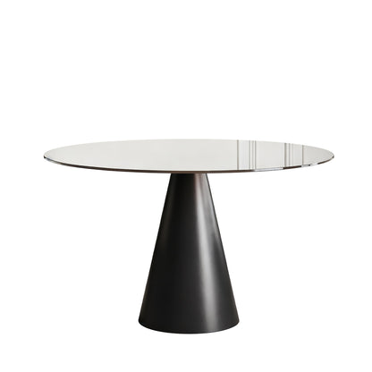 Round Dining Table, For 2 - 4 People - Black / Brown