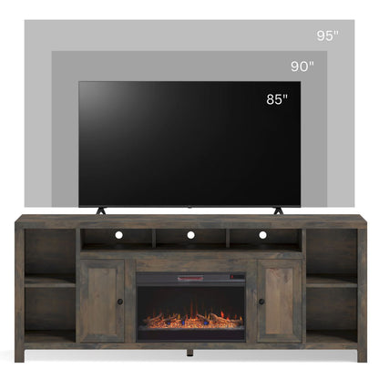 Joshua Creek - Electric Fireplace, TV Stand For TVs Up To 95" - Barnwood