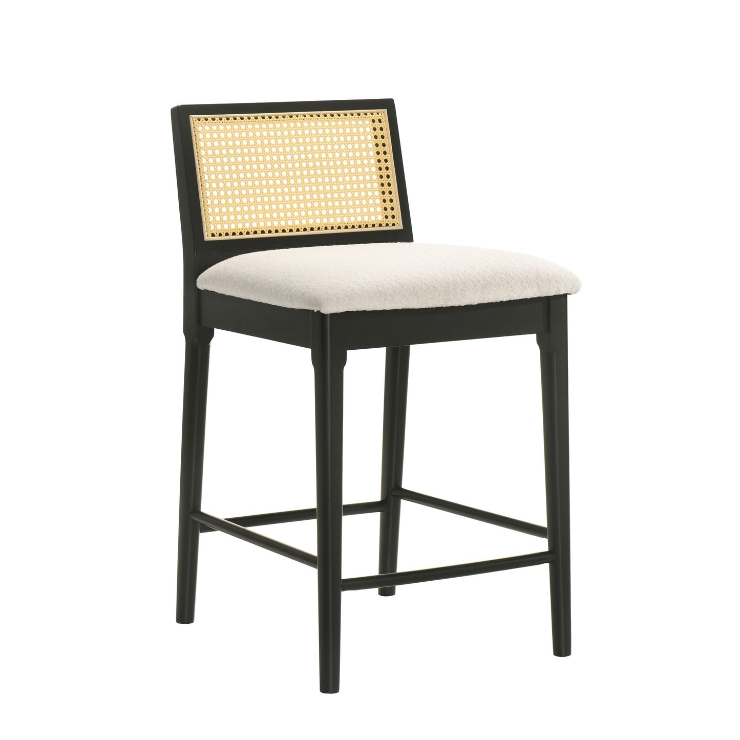 Tobias - Coastal Modern Wood Counter Height Kitchen Bar Stool