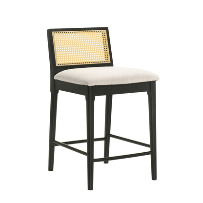 Tobias - Coastal Modern Wood Counter Height Kitchen Bar Stool