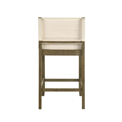 Yaneli - Contemporary Natural Wood Counter Height Kitchen Bar Stool