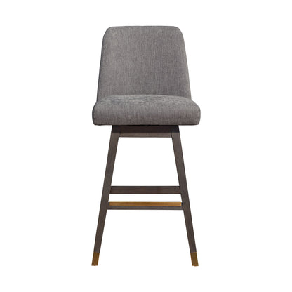 Amelia - Swivel Bar Stool - Gray Oak / Mocha