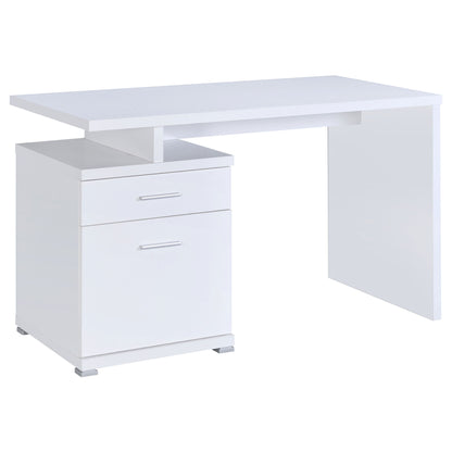 Contemporary Sleek Office Desk With 2 Drawers
