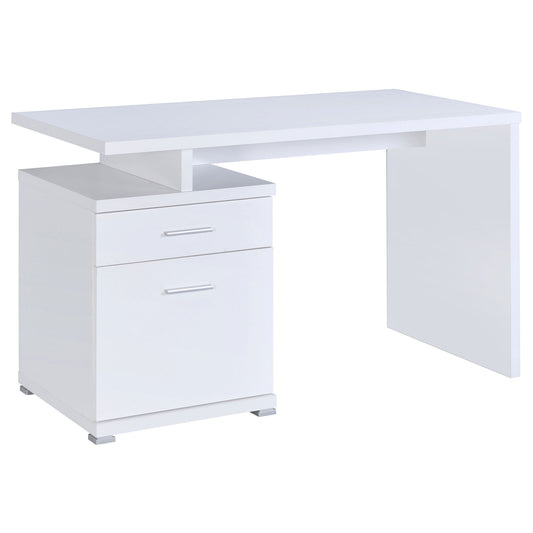Contemporary Sleek Office Desk With 2 Drawers