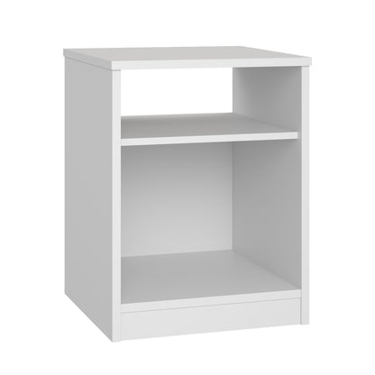 Open Shelf Nightstand - White