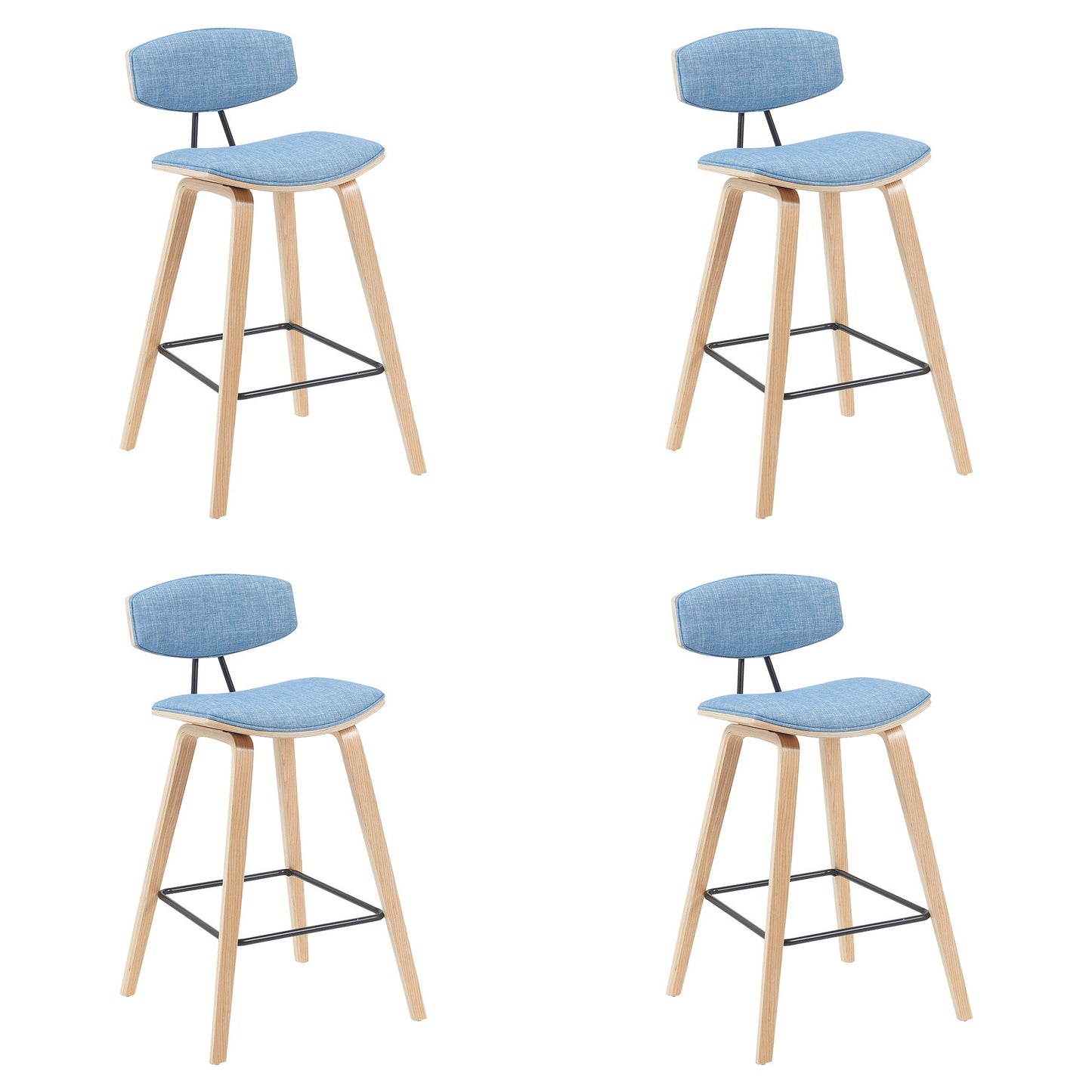 Fox - Swivel Counter Height Stool - Light Brown