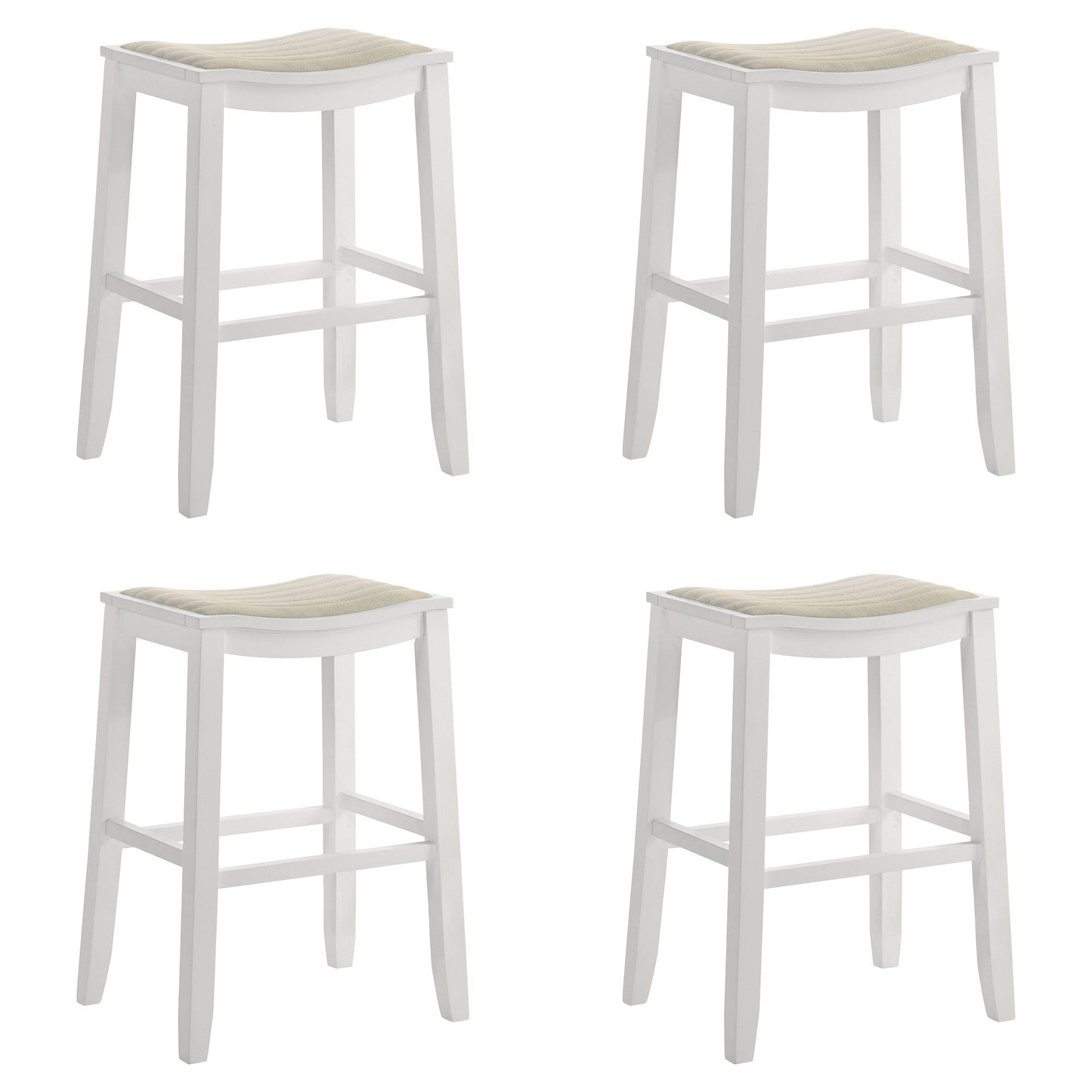 Iyani - Coastal Modern Wood Bar Height Kitchen Bar Stool