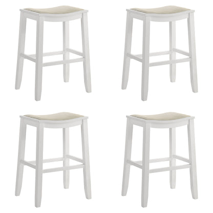 Iyani - Coastal Modern Wood Bar Height Kitchen Bar Stool