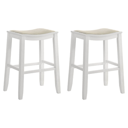 Iyani - Coastal Modern Wood Bar Height Kitchen Bar Stool