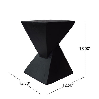 Flamboyant - Outdoor Side Table With Twisted Hourglass Shape