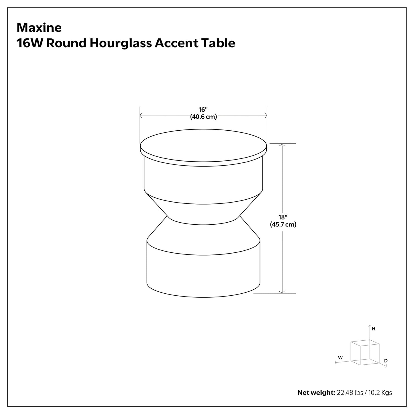 Maxine - Side Table - Black White