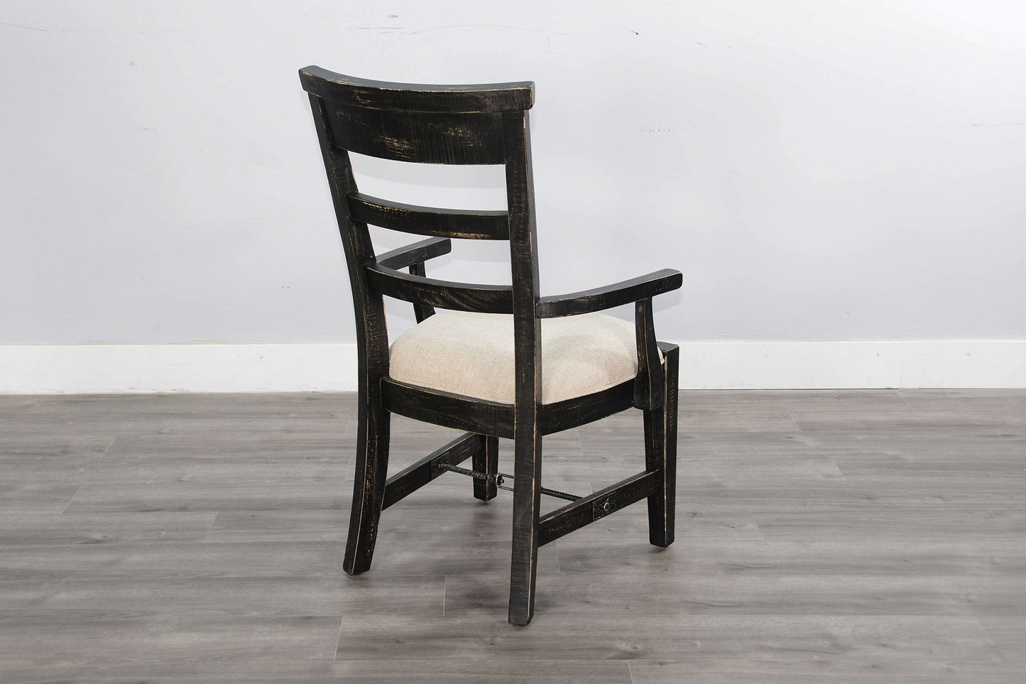 Marina - Wood Arm Dining Chair (Set of 2) - Black Sand