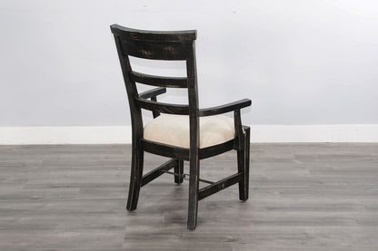 Marina - Wood Arm Dining Chair (Set of 2) - Black Sand