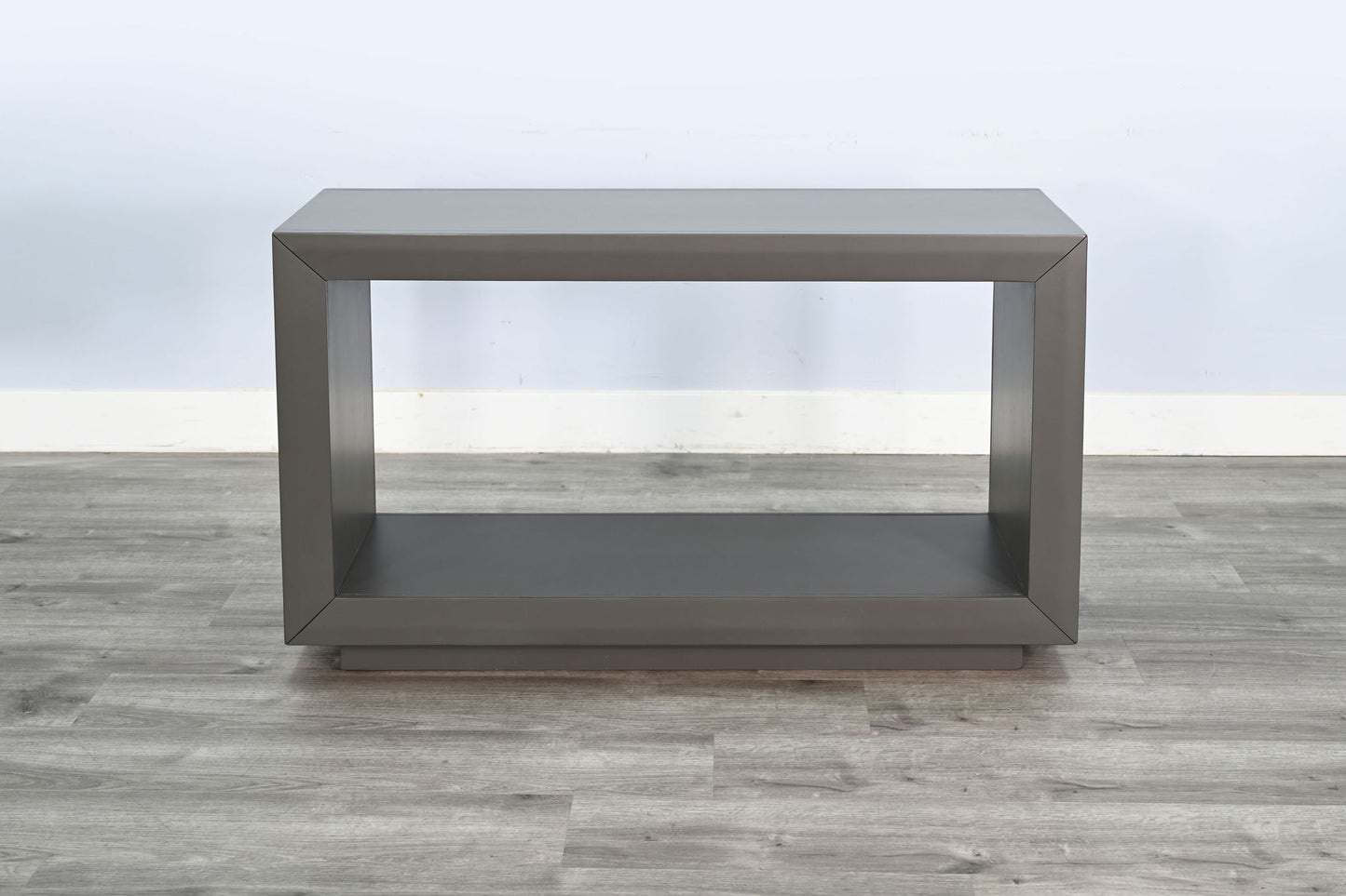Modern Rectangular Sofa Table With Open Storage - Urban Bronze