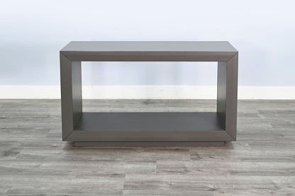 Modern Rectangular Sofa Table With Open Storage - Urban Bronze