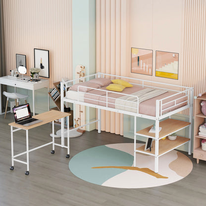 Loft Bed With Desk And Shelves