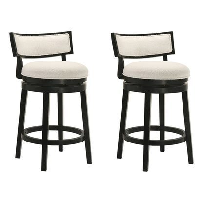 Noely - Modern Farmhouse Swivel Wood Counter Height Kitchen Bar Stool