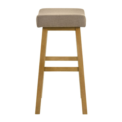 Lenon - Modern Farmhouse Wood Bar Height Kitchen Bar Stool