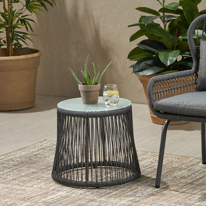 Boho Southport - Side Table With Glass Top