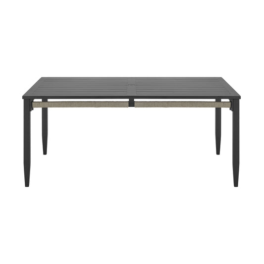 Zella - Rectangular Dining Table - Charcoal / Light Gray