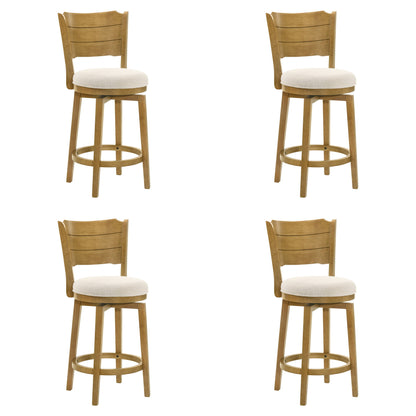 Winsley - Coastal Modern Swivel Wood Counter Height Kitchen Bar Stool
