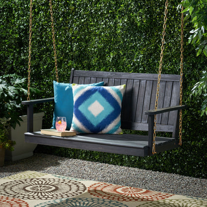 Tambora - Porch Swing Acacia Wood Slat Design