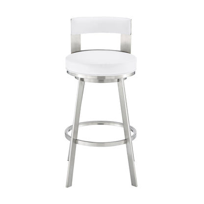 Flynn - Swivel Bar Stool - Brushed Steel