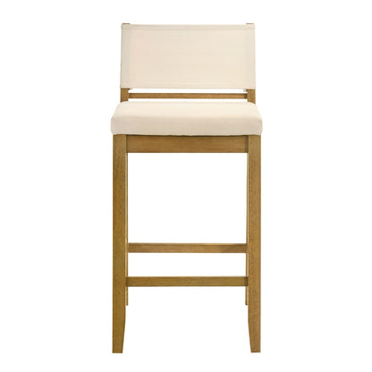 Yaneli - Contemporary Natural Wood Bar Height Kitchen Bar Stool