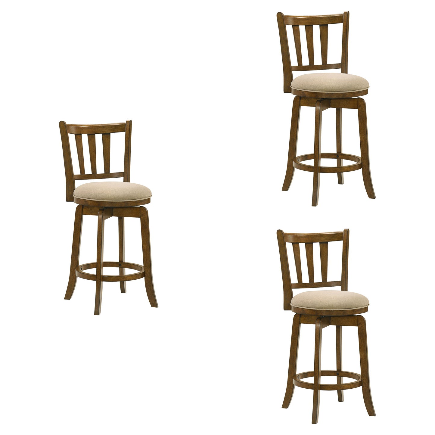 Wren - Modern Farmhouse Swivel Wood Counter Height Kitchen Bar Stool