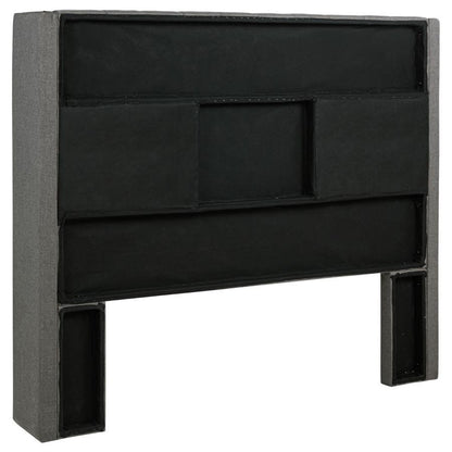 Bancroft - Upholstered Queen Wingback Headboard - Gray