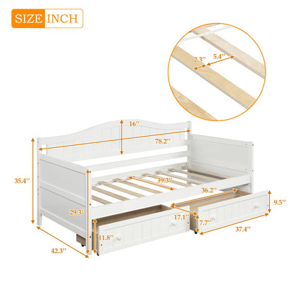 Wooden Daybed, Sofa Bed, No Box Spring Needed