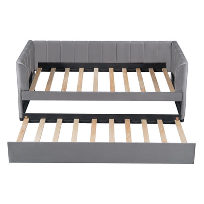 Upholstered Daybed With Ergonomic Design Backrest